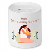 Skarbonki - SKARBONKA DLA MAMY MATKI JAK SIĘ DZISIAJ CZUJESZ z Nadrukiem ze Zdjęciem + Opakowanie na prezent (wzór 04) - miniaturka - grafika 1