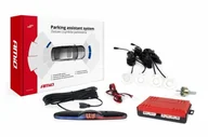 Czujniki parkowania - AMiO Zestaw czujników parkowania cofania max led 4 sensory białe AMI-02289 - miniaturka - grafika 1