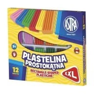 Masy plastyczne - Astra Plastelina prostokątna XXL 12 kolorów - miniaturka - grafika 1