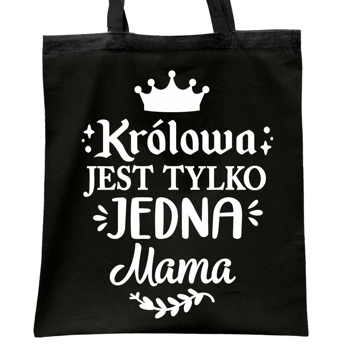 Torba bawełniana czarna na zakupy Dzień Matki Dla Mamy Prezent