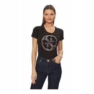 GUESS KOSZULKA DAMSKA T-SHIRT SS CN 4G LOGO TEE CZARNA r.XS - Koszulki i topy damskie - miniaturka - grafika 1