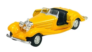 WELLY OLD TIMER 1936 MERCEDES-BENZ 500K ŻÓŁTY BEZ DACHU 1:34 SAMOCHÓD NOWY METALOWY MODEL - Samochody i pojazdy dla dzieci - miniaturka - grafika 1