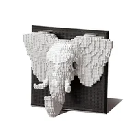 Klocki - Mural z klocków słoń 1625 elementów, dla wytrwałych konstruktorów, niesłychany efekt końcowy - miniaturka - grafika 1