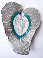 Tace i patery - Patera dekoracyjno BIG LEAF- szara - miniaturka - grafika 1