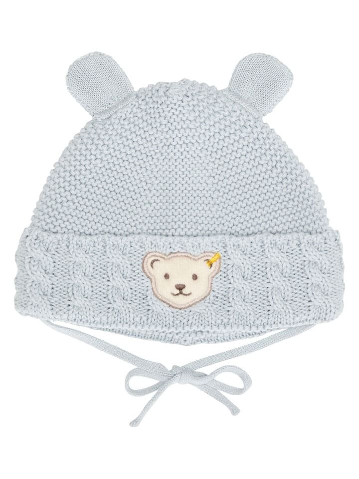 Steiff Czapka w kolorze błękitnym