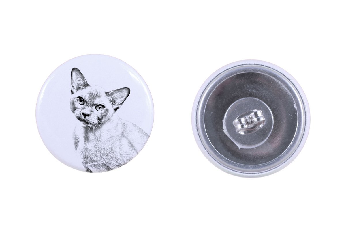Kot burmański - kolczyki z ukochanym kotem, własne foto, idealny gadżet dla miłośników kotów marki Art.-Dog