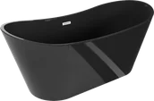 Wanny - Mexen Montana wanna wolnostojąca 170 x 80 cm, czarna, przelew biały - 52011708070-20 - miniaturka - grafika 1