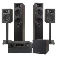 Kino domowe - Amplituner JBL MA310 + Kolumny głośnikowe JBL Stage 2 260F (2 szt.) + Kolumna głośnikowa JBL Stage 2 240 B (2 szt.) + Głośnik centralny JBL Stage 2 245C (1 szt.) + Subwoofer JBL Stage 2 200 P + Stojaki do głośników JBL Stage FS (2 szt.) Czarny - miniaturka - grafika 1