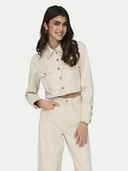 Kurtki damskie - ONLY Kurtka jeansowa Heather 15311007 Beżowy Regular Fit - miniaturka - grafika 1