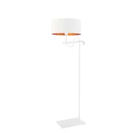 Lampy stojące - Biała lampa stojąca glamour KAMERUN GOLD - miniaturka - grafika 1