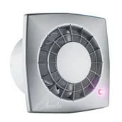 Wentylatory łazienkowe - Wentylator łazienkowy WGS100 satyna srebrna, 0,55 kg, Ø100, kostka podłączeniowa AWENTA - miniaturka - grafika 1