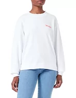 Bluzy damskie - Wrangler Damska bluza Good Times, biały, L - miniaturka - grafika 1