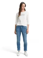 Spodenki damskie - Tom Tailor Dżinsy - Slim fit - w kolorze niebieskim - miniaturka - grafika 1