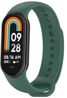 Akcesoria do smartwatchy - Bizon Silikonowy pasek Strap Watch Silicone do Xiaomi Smart Band 9 / 9 NFC / 8, ciemnozielony - miniaturka - grafika 1