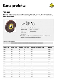 Ściernica listkowa nasadzana KLINGSPOR SM611, gr. 80, 150x50 mm - Akcesoria do elektronarzędzi - miniaturka - grafika 1