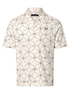 Fred Perry Koszula męska Mężczyźni Regular Fit Bawełna czarny|biały wzorzysty, S - Koszule męskie - miniaturka - grafika 1