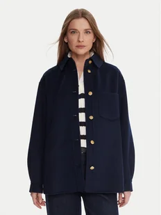 Tommy Hilfiger Płaszcz wełniany WW0WW46558 Granatowy Relaxed Fit - Płaszcze damskie - miniaturka - grafika 1