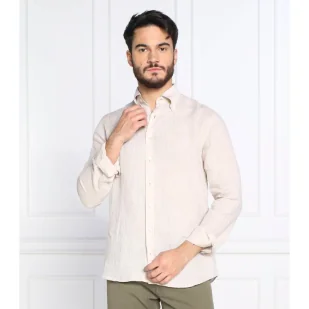 Oscar Jacobson Lniana koszula Harry 3 | Slim Fit - Koszule męskie - miniaturka - grafika 1