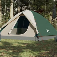 Namioty - vidaXL Namiot kempingowy, 3-os., zielony, 240x217x120 cm, tafta 190T - miniaturka - grafika 1