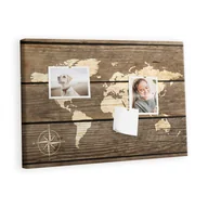 Tablice i flipcharty - Kolorowy Organizer - Tablica Korkowa z Pinezkami - Mapa Świata Deski 60x40 cm - miniaturka - grafika 1