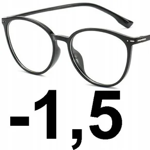Okulary minusy kujonki kocie oczy korekcyjne -1.5 - Okulary korekcyjne, oprawki, szkła - miniaturka - grafika 1
