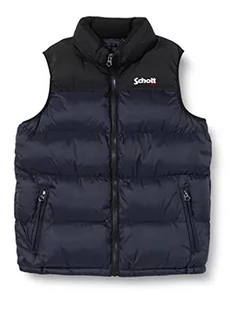 SCHOTT NYC UTAHVB Junior dziecięca kurtka puchowa z pasem na ramię Schott, granatowa, 16, niebieski morski, 16 - Kurtki i płaszcze dla chłopców - miniaturka - grafika 1