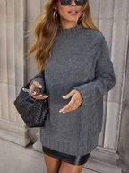 Swetry damskie - LA Angels Sweter w kolorze szarym - miniaturka - grafika 1