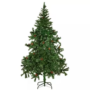 vidaXL Choinka 180cm z szyszkami i biaymi kocwkami - Choinki - miniaturka - grafika 1