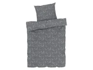 Pościel - LIVARNO home Pościel z bawełny satynowej, 140 x 200 cm (Szary) - miniaturka - grafika 1