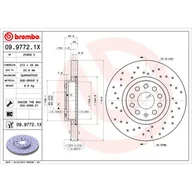 Tarcze hamulcowe - Tarcza hamulcowa BREMBO 09.9772.1X - miniaturka - grafika 1