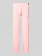 Spodnie damskie - Spodnie dresowe z elastycznym ściągaczem - miniaturka - grafika 1