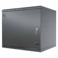 Szafy rack - Szafa wisząca Standard 19" 9U, 450mm, drzwi metalowe, czarna - miniaturka - grafika 1