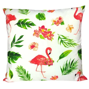 Poszewka na poduszkę bawełniana EL-TEX 70x80 cm, Flamingi Liście - Poszewki na poduszki - miniaturka - grafika 1