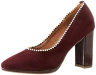 Czółenka - El Caballo damskie czółenka Carmona T z paskiem, czerwony - Burdeos - 39 EU - miniaturka - grafika 1