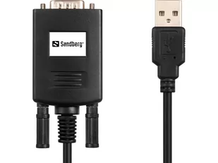 Redukcja Sandberg USB Serial port 9pin 133-08) Srebrna - Rozgałęźniki i multiswitche do TV-SAT - miniaturka - grafika 1
