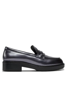 Calvin Klein Loafersy Rubber Sole Loafer W/Hw - Pearl HW0HW02002 Czarny - Półbuty damskie - miniaturka - grafika 1