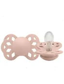 Smoczki uspokajające - Baby in World Smoczek uspokajający symetryczny Bibs Infinity Blush M 6-18 - miniaturka - grafika 1