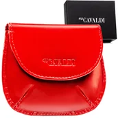 Etui na klucze - Etui na klucze skórzane czerwone 4U CAVALDI mały portfelik na zatrzask rfid stop - miniaturka - grafika 1