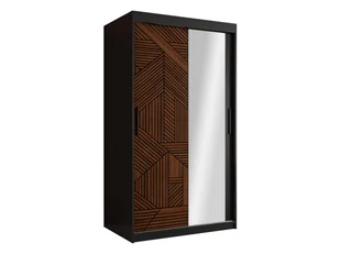 Nowoczesna szafa Montik II 100 z szufladami, Czarny Mat / Orzech Ciemny - Szafy Nowoczesna szafa Montik II 100 z szufladami, Czarny Mat / Orzech Ciemny - Szafy - miniaturka - grafika 1