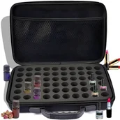 Akcesoria podróżnicze - Kosmetyczka Organizer Podróżny Na Kosmetyki Olejki Lakier Torba Czarna - miniaturka - grafika 1