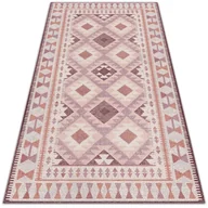 Dywany - Dywan winylowy do domu Bladoróżowe romby 150x225 cm - miniaturka - grafika 1