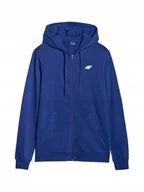 Bluzy męskie - Bluza męska z kapturem rozpinana 4f r. L niebieski - miniaturka - grafika 1