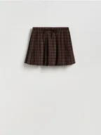 Spódnice - Reserved - Spódnica mini w kratę - ciemnobrązowy - miniaturka - grafika 1