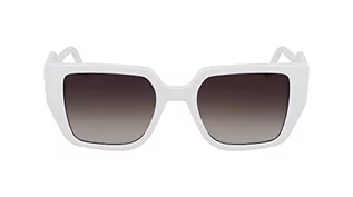 Okulary przeciwsłoneczne - KARL LAGERFELD KL6098S Okulary przeciwsłoneczne, 105 białe, jeden rozmiar unisex, 105 biały, rozmiar uniwersalny - grafika 1