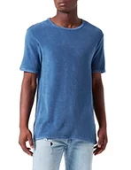 Bluzy męskie - United Colors of Benetton Męska bluza z kapturem, niebieski 217, S - miniaturka - grafika 1