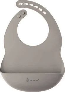 ECO RASCALS ECORASCALS Śliniak silikonowy SILVER one size - Śliniaki i fartuszki - miniaturka - grafika 1