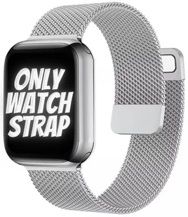 PASEK DO ZEGARKA APPLE WATCH 1/2/3/4/5/6/7/8/9/SE 38/40/41mm SREBRNY STAL - Akcesoria do smartwatchy - miniaturka - grafika 1