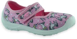 Dziewczęce kapcie do przedszkola Befado 661X039 Boogy Różowe - Buty dla dziewczynek - miniaturka - grafika 1