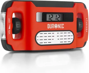 Duronic APEX Radio pogodowe z wyświetlaczem i latarką | zasilane solarnie dynamo lub USB | przenośne radio turystyczne na korbkę solarne z zegarem |.. - Radioodtwarzacze - miniaturka - grafika 1