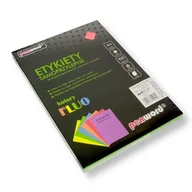 Etykiety samoprzylepne i bloki etykiet - Polsirhurt Etykiety samoprzylepne A4 fluo czerwone 100ark - miniaturka - grafika 1
